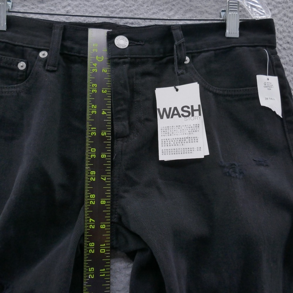 Gap‎ Girlfriend Jeans 28 Tall Black Womens Distressed Ripped Denim NEW - Picture 13 of 16
